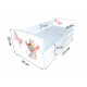 Ліжко з ящиком Viorina - Deko Kinder Cool 01 Зайчики