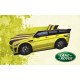 Ліжко-машинка з підйомним механізмом + матрац Viorina-Deko Premium Р001 Range Rover Жовтий