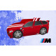 Кровать-машинка+матрас Viorina-Deko Premium Р002 Range Rover Красный с черным