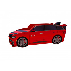Ліжко-машинка з підйомним механізмом + матрац Viorina-Deko Premium Р003 Audi Q7 Червоний