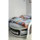 Кровать-машинка с подъёмным механизмом+матрас Viorina-Deko Premium Р003 Audi Q7 Белый
