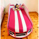 Кровать-машинка с подъёмным механизмом+матрас Viorina-Deko Premium Р004 Розовый
