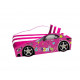 Кровать-машинка с подъёмным механизмом+матрас Viorina-Deko Элит Princess Е-7 Розовый