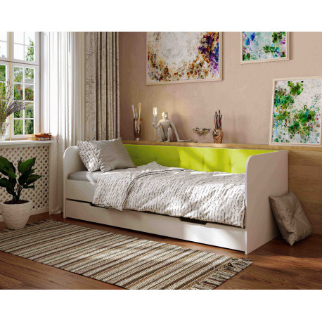 Кровать односпальная с ящиком Valencia Viorina-Deko лайм