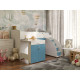 Детская двухъярусная кровать со столом Viorina-Deko Bed-room №5 Синий