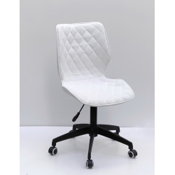 Кресло Onder Mebli Toni BK-Modern Office Шенилл Белый SH-4