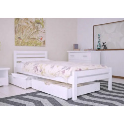 Ліжко односпальне біле Роял Arbor drev