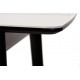 Стол обеденный раскладной ТМ-76 белый мрамор/черный  Vetro Mebel