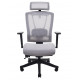 Крісло комп'ютерне ергономічне Ergo Chair 2 Mesh Whit Чорний/Сірий KreslaLux
