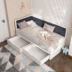 Ліжко із ящиками Brooklyn Viorina-Deko Graphite/White
