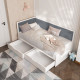 Ліжко із ящиками Brooklyn Viorina-Deko Grey/White