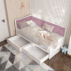 Ліжко із ящиками Brooklyn Viorina-Deko Rose/White