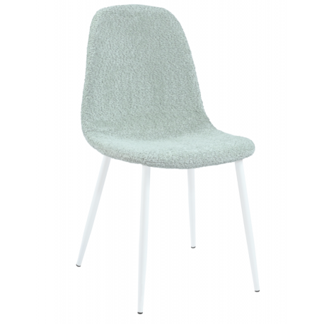 Стілець Vetro Mebel N-160 М'ятний букле/білий