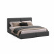 Кровать с мягким изголовьем Viorina-Deko Insta Dark Grey