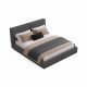 Кровать с мягким изголовьем Viorina-Deko Insta Dark Grey