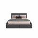 Кровать с мягким изголовьем Viorina-Deko Insta Dark Grey