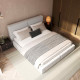 Кровать с мягким изголовьем Viorina-Deko Insta Light Grey