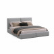 Кровать с мягким изголовьем Viorina-Deko Insta Light Grey