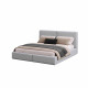 Кровать с мягким изголовьем Viorina-Deko Insta Light Grey