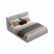 Кровать с мягким изголовьем Viorina-Deko Insta Light Grey