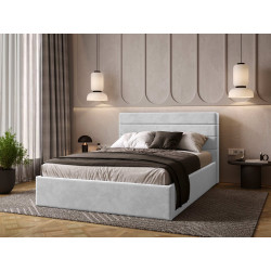 Кровать с мягким изголовьем и подъемным механизмом Viorina-Deko Street Light Grey
