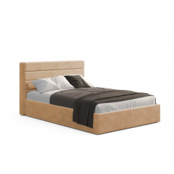 Кровать с мягким изголовьем и подъемным механизмом Viorina-Deko Street Beige