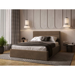 Кровать с мягким изголовьем и подъемным механизмом Viorina-Deko Street Cappuccino