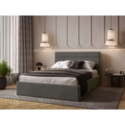 Кровать с мягким изголовьем и подъемным механизмом Viorina-Deko Street Dark Grey