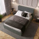 Кровать с мягким изголовьем и подъемным механизмом Viorina-Deko Street Dark Grey