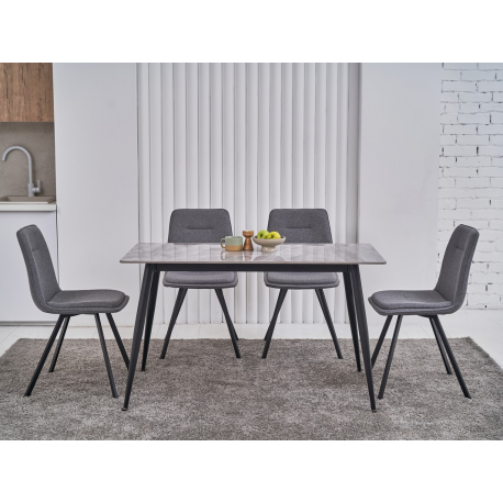 Стіл керамічний TM-100 калакатта грей/чорний Vetro Mebel