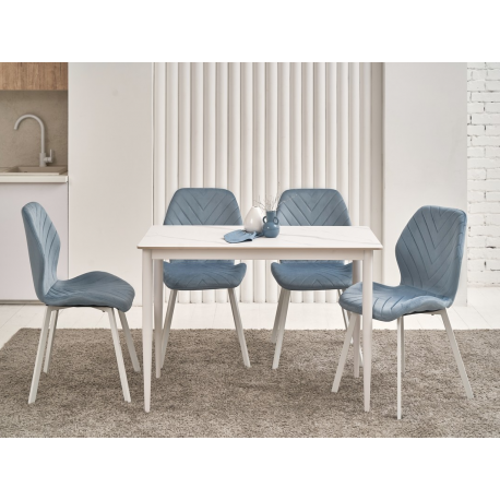 Стіл Vetro Mebel TM-110 Білий мрамур/білий