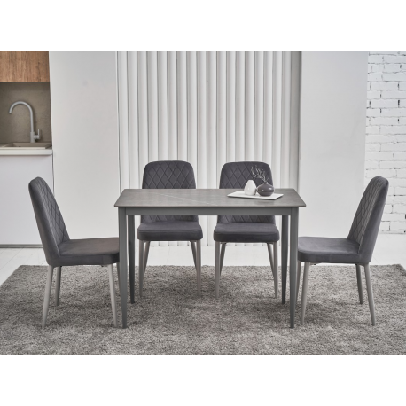 Стол Vetro Mebel керамический TM-110 Петра грей/серый