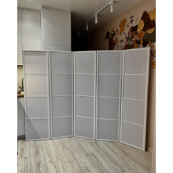 Ширма Тканевая Кантри 700-5S Белая 180х240 см