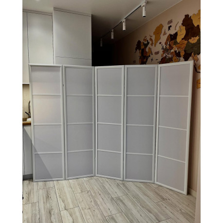 Ширма Тканевая Кантри 700-5S Белая 180х240 см