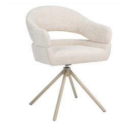 Стілець Поворотний Vetro Mebel R-180 Молочна Хмара/Капучино