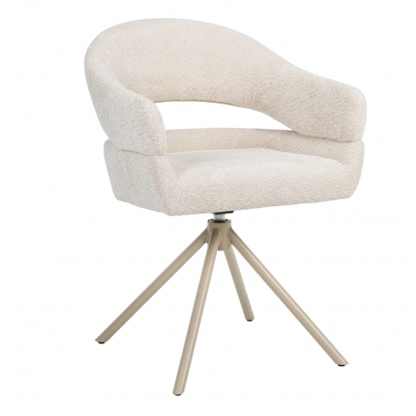 Стілець Поворотний Vetro Mebel R-180 Молочна Хмара/Капучино
