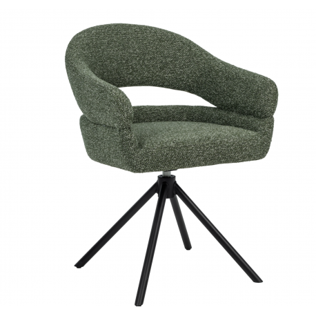 Стул Поворотный Vetro Mebel R-180 Зеленый Мох/Черный