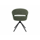 Стілець Поворотний Vetro Mebel R-180 Зелений Мох/Чорний