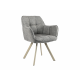 Стул Vetro Mebel M-235 с подлокотниками Серый Агат/Капучино
