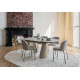 Стіл Обідній Керамічний Vetro Mebel Нардо TML-1270 Розкладний Крема Марфіль/Бежевий