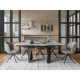 Керамічний Розкладний Стіл Vetro Mebel Нардо TML-1270 Клауді Грей/Чорний