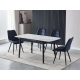 Стол Обеденный Керамический Vetro Mebel TM-87 Раскладной Белый Мрамор/Черный