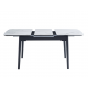 Стіл Обідній Керамічний Vetro Mebel TM-87 Розкладний Білий Мармур/Чорний