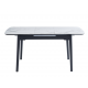 Стіл Обідній Керамічний Vetro Mebel TM-87 Розкладний Білий Мармур/Чорний