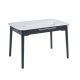 Стіл Обідній Керамічний Vetro Mebel TM-87 Розкладний Білий Мармур/Чорний
