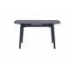 Стіл Обідній Керамічний Vetro Mebel TM-87 Розкладний Гріджіо Латте/Чорний