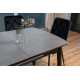 Стол Обеденный Керамический Vetro Mebel TM-87 Раскладной Гриджио Латте/Черный