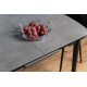 Стол Обеденный Керамический Vetro Mebel TM-87 Раскладной Гриджио Латте/Черный