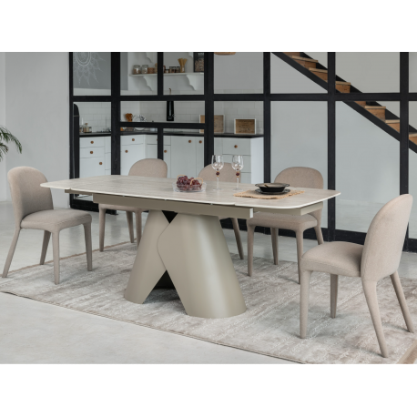 Керамический Стол Vetro Mebel Парис TML-997-1 крема марфиль/бежевый