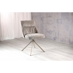 Стілець Поворотний Vetro Mebel R-168 Перлинний Тауп/Капучино